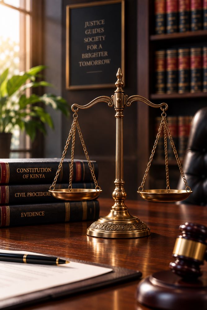 Scales of justice representing legal guidance and fairness.